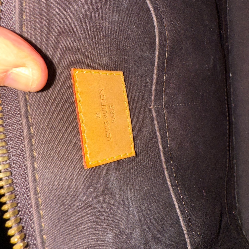 Louis Vuitton Glossy Monogram Alma Satchel in Dark Bordeaux - Picture 7 of 16